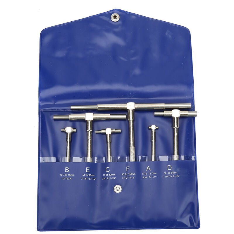Eosnow - Jauge télescopique 6 pièces/ensemble 8-150mm, diamètre intérieur réglable, outils de mesure micrométrique