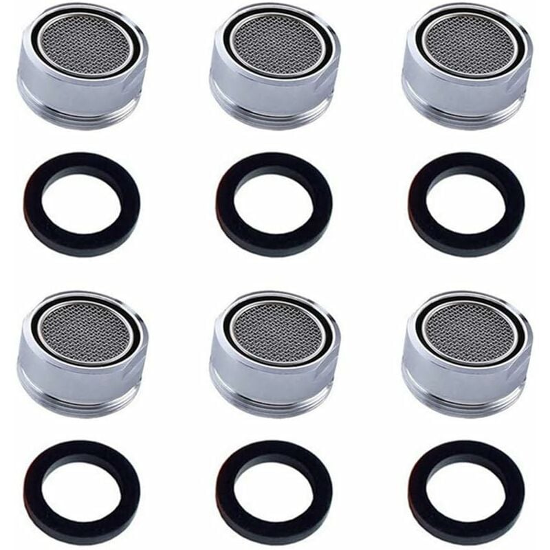 

Abcrital - 6 piezas de accesorios de filtro de grifo de ahorro de agua aireador regulador de chorro filtro de espuma para cocina y baño