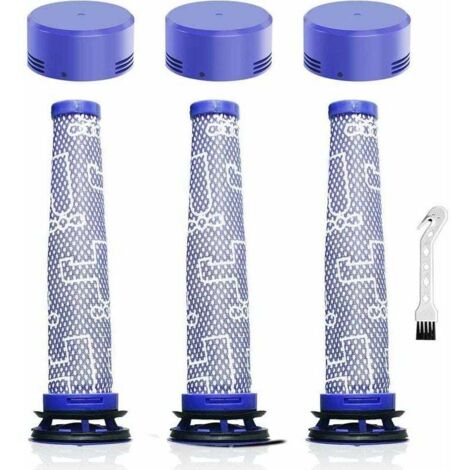 (6 piezas) Filtros de repuesto para aspiradoras Dyson V7, V8, V8+, 3 prefiltros + 3 filtros HEPA traseros, repuestos para aspiradoras Dyson 965661-01 y 967478-01