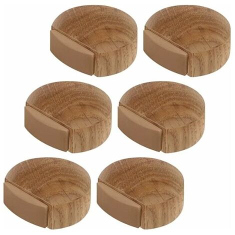 6 Piezas Topes de Puerta - Tope de Puerta Adhesivo en Madera para Suelo y Parquet - Tope de Puerta Adhesivo - Tope de Puerta