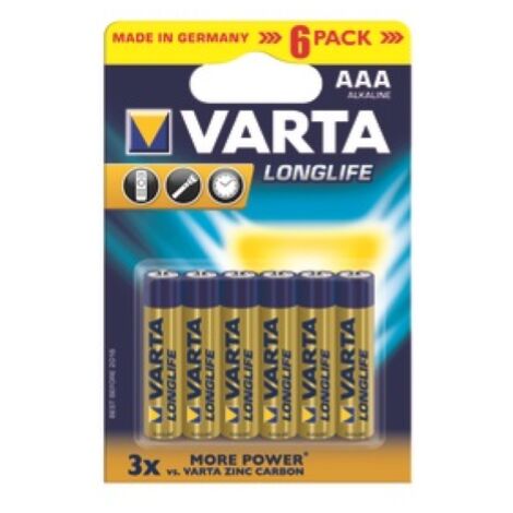 6 piles alcalines AAA mini AAA Varta longue durA e pour camA ras de rA veil