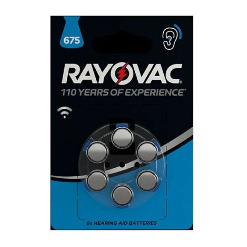 Pile bouton zinc air rayovac 1.45 v - 630 mAh 4600.745.416 (6 pcs/bl) - Varta