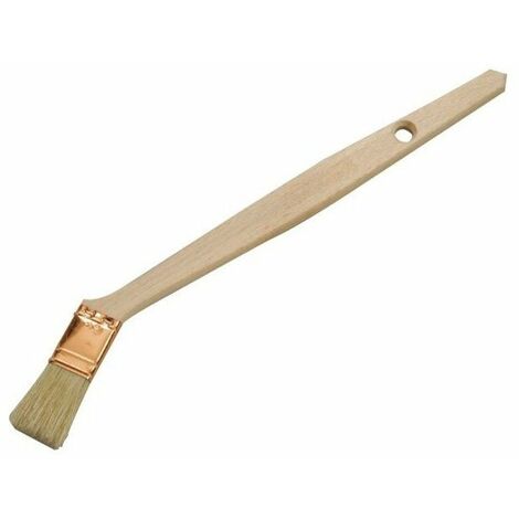 6 Pinceau Radiateur Manche Coudesoies Pures Manche Bois 40 Mm