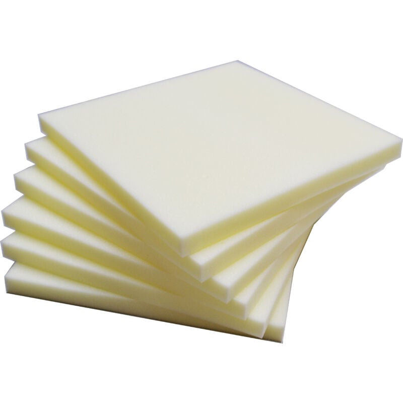 Lot de plaques en mousse polyéther 40x40x4 cm idéal pour rénovation ameublement chaise 6 plaques de mousses
