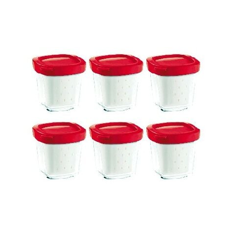 6 pots yaourt avec égouttoir pour Yaoutière SEB XF100501