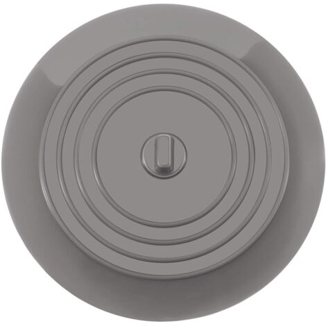6 Pouces Bouchon de Baignoire en Silicone Bouchon de Vidange pour la Cuisine, la Salle de Bain et Blanchisseries(gris)