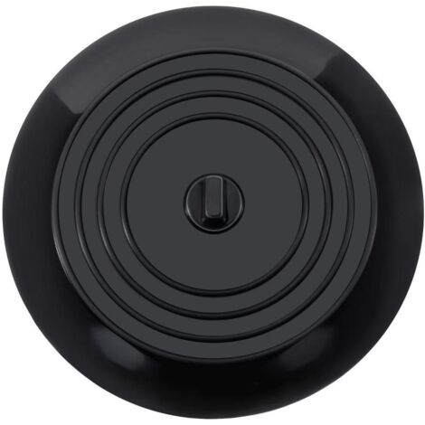 6 Pouces Bouchon de Baignoire en Silicone Bouchon de Vidange pour la Cuisine, la Salle de Bain et Blanchisseries(Noir)