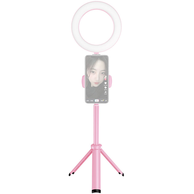 

6 pulgadas Mini Smartphone Selfie Ring Light LED Beauty Light 3 modos de iluminacion Regulable con tripode Selfie Stick Soporte para telefono para