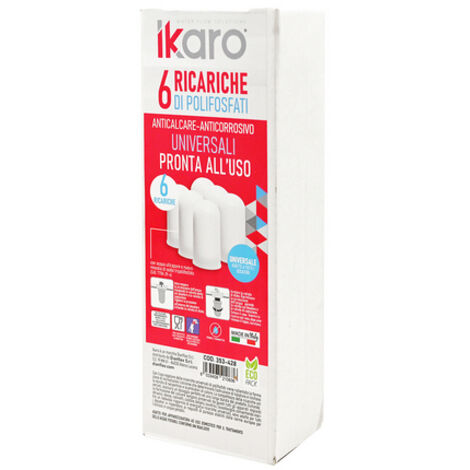 6 PZ CARTUCCE DI POLIFOSFATO IKARO PER DOSATORI- conf. 6 pz- IKARO- pezzi 1