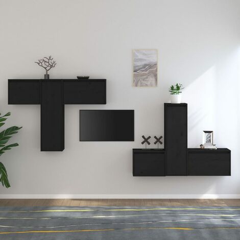 VidaXL Divisorio per ambienti a 4 pannelli nero in polyrattan Set mobili  camera da letto 
