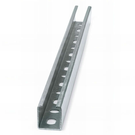 6 rails, guides perforés galvanisés 38 x 40 x 2 x 2000 mm - GPG384020 - Index