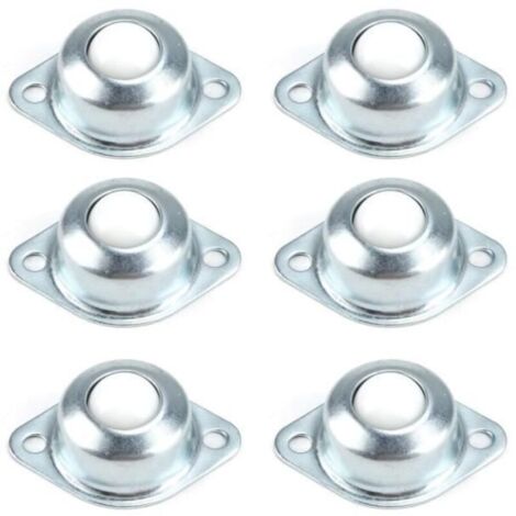 6 Roues Billes de Meubles,Roulette Nylon Meuble 360 Degrés Roulement Convoyeur Roulettes Universel Boules Transfert Billes