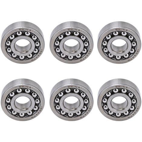 6 Roulements à Billes à Double Rangée Auto-Aligneurs 1303 pour Moteurs d'Instrumentation (Lot de 6)