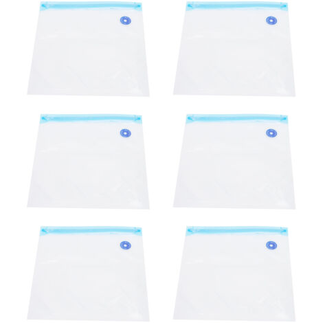 6 Sacs de Conservation Réutilisables avec Double Fermeture Éclair pour Aliments Sous Vide (22x21cm)