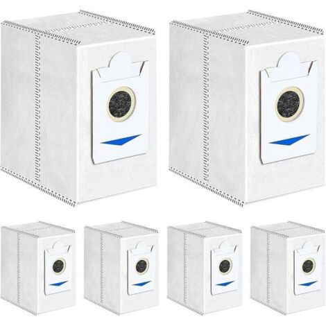 6 Sacs pour Ecovacs DEEBOT T30 Pro Omni, T30 Omni Robot Aspirateur Accessoires, 3,4L Grande Capacité Sacs à Poussière Pièces de R