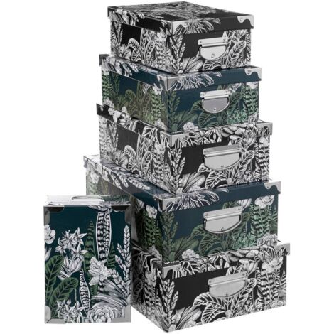 6 schachteln blackflora mehrfarbig metallecken - 5five