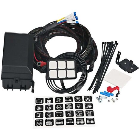 6 Schalttafel, elektronisches Relaissystem, Schaltkreis, Steuerkasten, wasserdichter Sicherungs-Relaiskasten, Kabelbaum