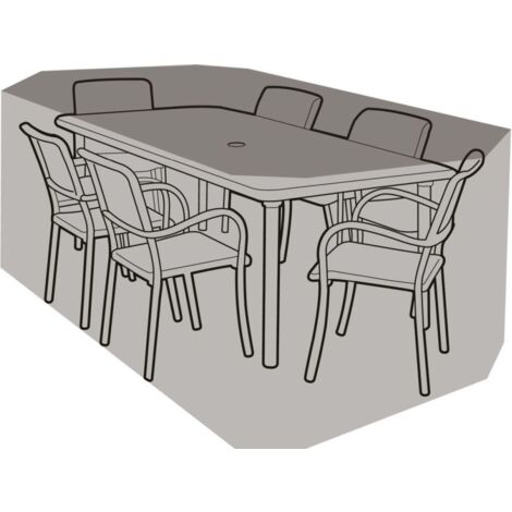 6 Seater Rectangular Table & Chairs Cover - Super Tough - W1208