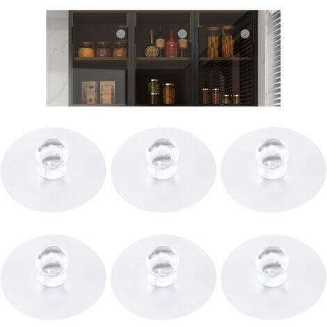 6 selbstklebende Acryl-Schubladengriffe, kein Bohren erforderlich, ideal für Möbel, Fenster, Schränke und Küche