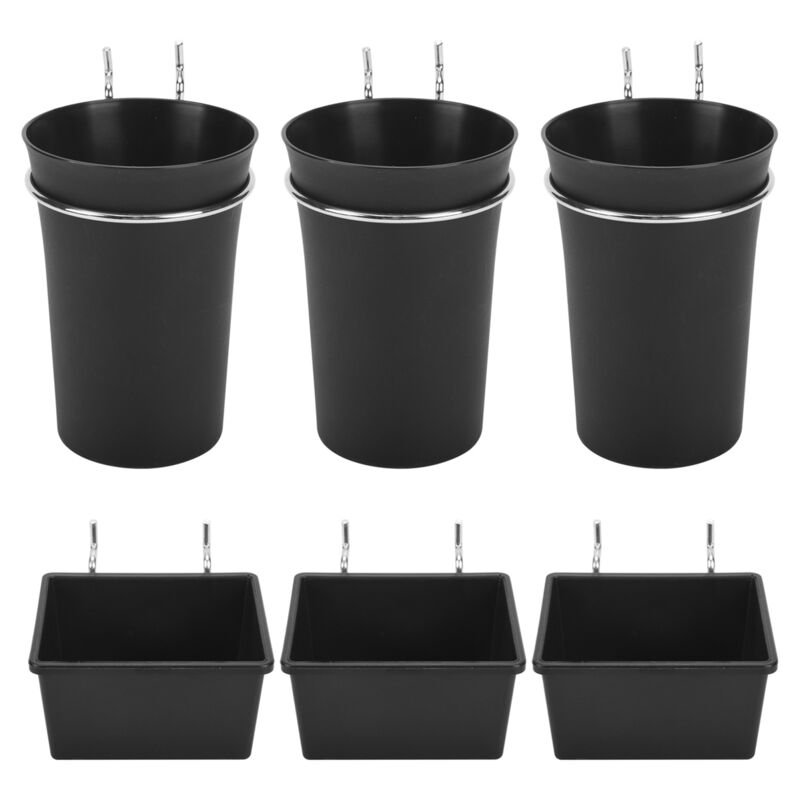 Image of 6 Sets Pegboard Bins Tassen mit Haken, Haken-Sortiment, für die Organisation von Getränkehaltern