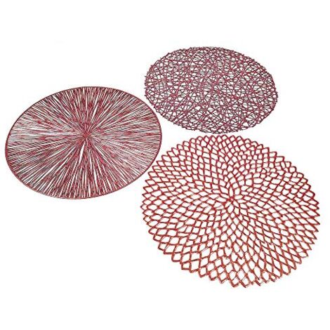 6 Sottopiatti centro tavola di natale in rosso  da decorazioni addobbi natalizi ornamento idea regalo