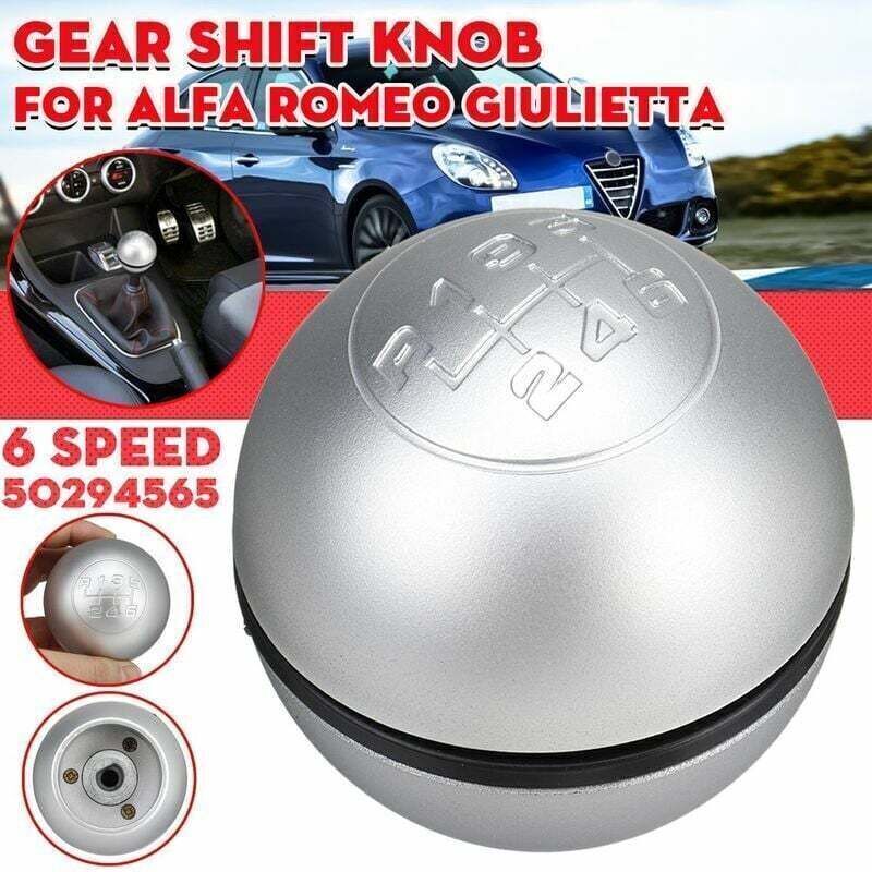 6-speed gear shift knob for Alfa Romeo Giulietta – Metal and plastic material – Elegant design for comfort – 6-speed