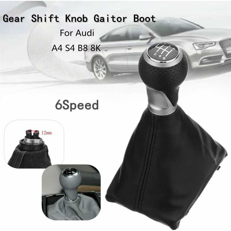 6-Speed Manual Gear Shift Knob For Audi A4 S4 B8 8K S-Line