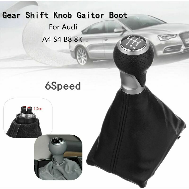 Dewdat - 6-Speed Manual Gear Shift Knob For Audi A4 S4 B8 8K S-Line