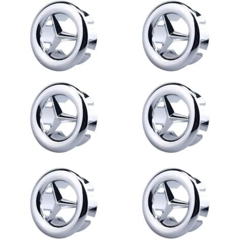 6 Spülbeckenablaufabdeckungen, runde Lochblenden, runde Abflussstopfen für Spüle, Bad und Küche (Silber)