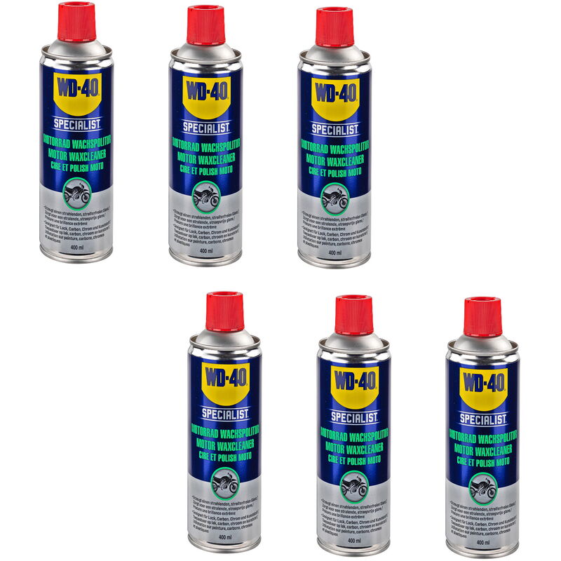 6 Stück WD-40 Motorbike Motorrad Wachspolitur je 400ml Wachs Politur