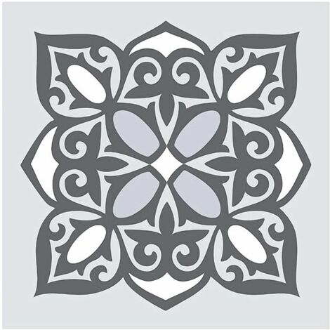 6 stickers carreaux gris 15 x 15 cm