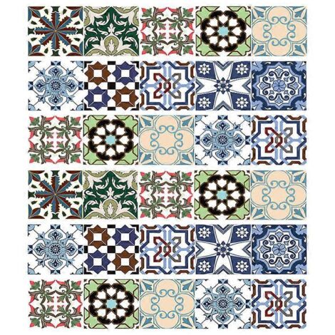 6 stickers de carreaux fleuris irréguliers antidérapants, décalcomanies murales adhésives imperméables pour sol, escalier, salle de bain, cuisine, décoration murale artistique autocollante.