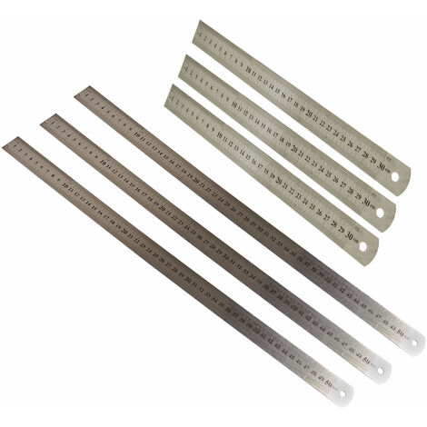 Stahllineal Stahlmaßstab Lineal Stahl 500mm 50cm Werkstattlineal Metalllineal 
