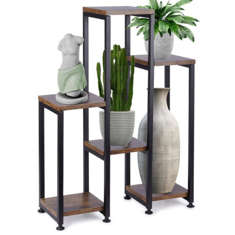 6-stöckiger Blumenständer aus Metall 70 cm