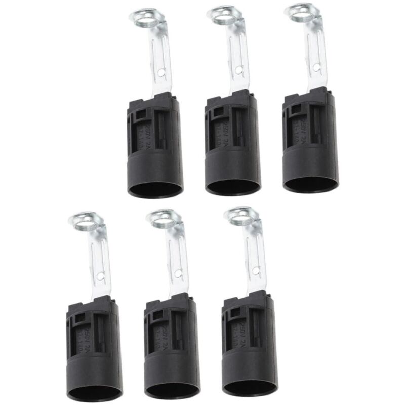 Gabrielle Schwarz - 6 Stück Scheinhalter Glühbirnen Lampenfassung Deckenleuchte Fassung Fassung E14 Glühbirnenfassungen Fassungshalter Lichtsockel Gemütlich E14 Sockel Kupfer