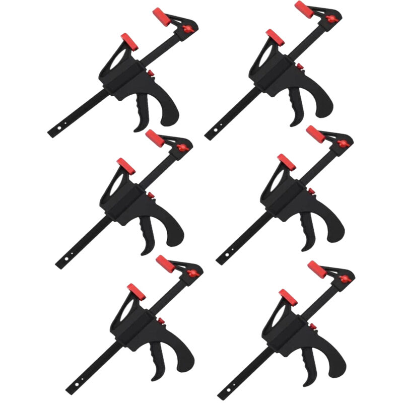 Image of 6 Stück Schnellspannklemmen, zum schnellen und einfachen Spannen von Holz