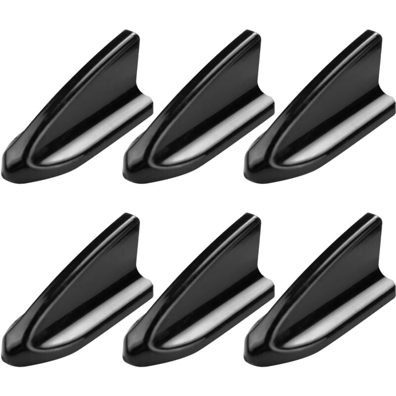 Image of 6 stücke Schwarz Auto-Stil pp Dach Flossen Spoiler Flügel Kit Generator