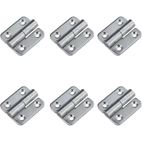6 Stück 3,7 cm abnehmbare Scharniere – abnehmbare Türscharniere – Edelstahl 304 – Rechtshänder