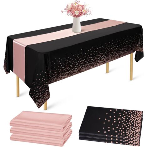 6 Stück Decke Jetable Chemin de Table oder Rose Decke Imperméabl