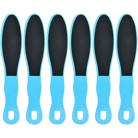 6 Stück doppelseitige Fußfeile Pediküre-Werkzeuge Pediküre-Fußraspel, tragbares Fußpflege-Werkzeug Fußfeilen zum Entfernen abgestorbener Haut, Schwielen