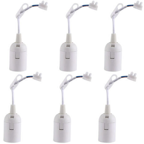 6 Stück E27 Decken Lampenfassung zum Schrauben für Baustellen, E27 Deckenleuchten Sockel, Deckeneinbaurahmen Lampenhalter, für Glühlampen, Halogenlampen (Weiß)