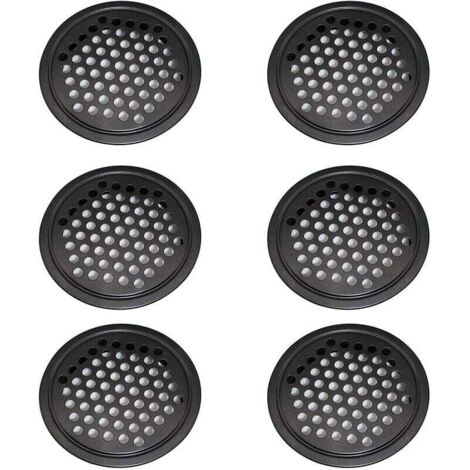 6 Stück Edelstahl-Lüftungsgitter, Lüftungsgitter, Schranklüftungsgitter - 60 mm rundes Lüftungsgitter kann in Küchenmöbeln verwendet werden. Edelstahl-Entlüftungsgitter
