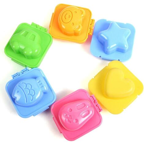 6 Stück gekochte Eier, Reisform, Bento-Maker, Sandwich-Ausstecher, Dekorationsform