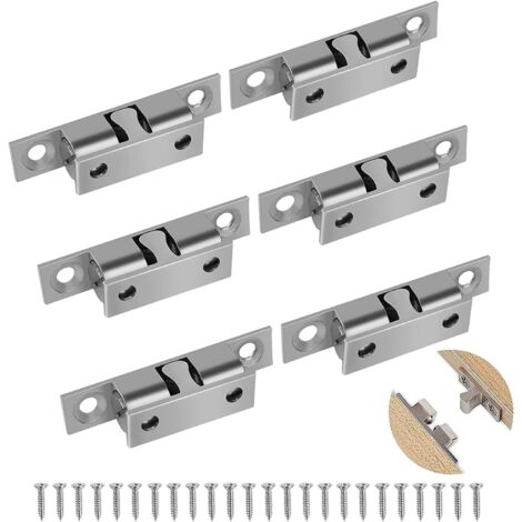 6 Stück Kugelschnäpper, Doppelkugelschnäpper, verstellbarer Doppelkugelschnäpper, solide Doppelkugel-Türverschlüsse, für Küchenmöbel, Schrank