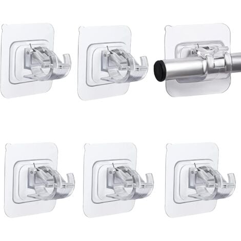 BLUEDEER 6 Stück Selbstklebende Gardinenstangen, Wand Halterungen Handtuch Befestigung Stangen Halter Vorhänge Haken Sonstiges Gardinenzubehör