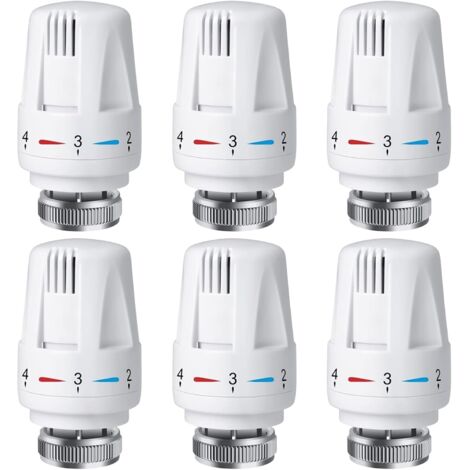 6 Stück Thermostatventil Smart Heizkörperventil Ersatzkopf: M30x1,5 Heizungsthermostat Heizkörperthermostat Heizkörperventil Ersatzkopf