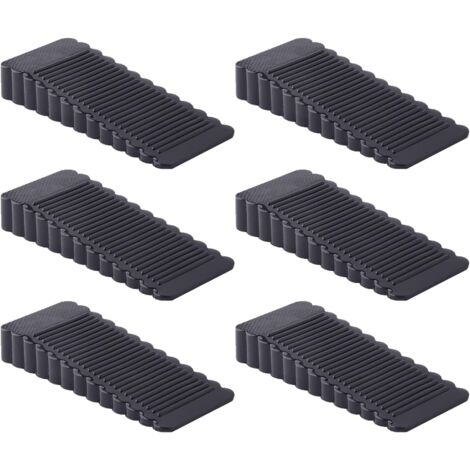 6 Stück Türstopper, rutschfester Türkeil aus Gummi (schwarz)