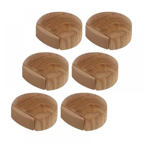 6 Stück Türstopper – selbstklebender Türstopper aus Holz für Böden und Parkett – selbstklebender Türstopper – Türstopper