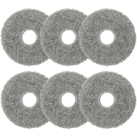 6 Stück Wischtücher Ersatzteile Zubehörset für Roborock Saros 10R /Q Revo/Qrevo MaxV/Qrevo Master/Qrevo Slim/Qrevo Pro/Qrevo S/Qrevo Curve Roboter Staubsauger