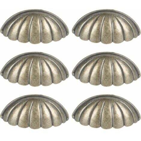 6 STÜCKE Muschelknöpfe Nautische Türknöpfe Retro Schrank Schublade Truhe Schubladenknöpfe Meer Kommodenknöpfe Küchenmöbel Schrankknöpfe
